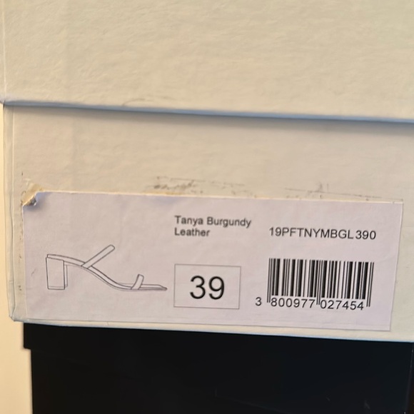 By Far Tanya Burgundy Leather Sandals 39 - Picture 6 of 13